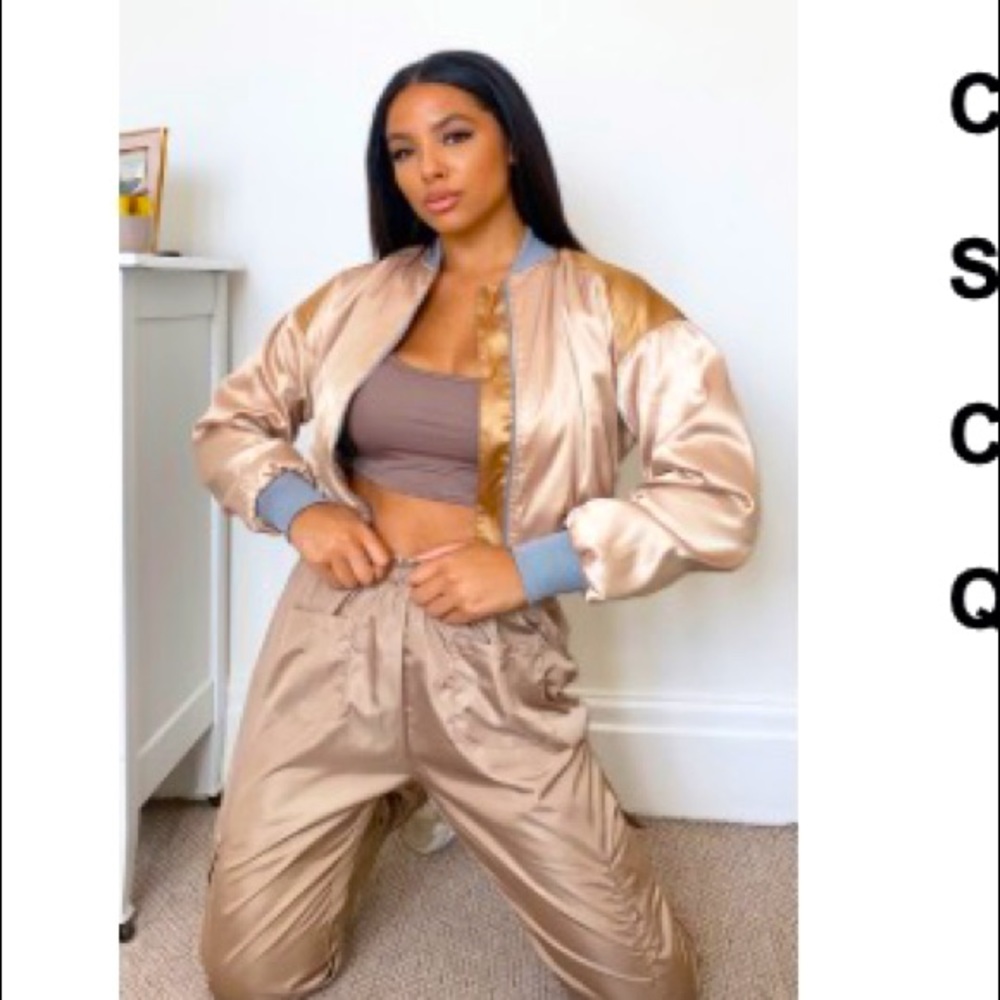 PRETTY LITTLE THING Satin Bomber Jacket